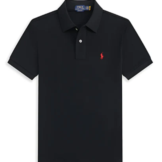 POLO HORSE BLACK RED LOGO